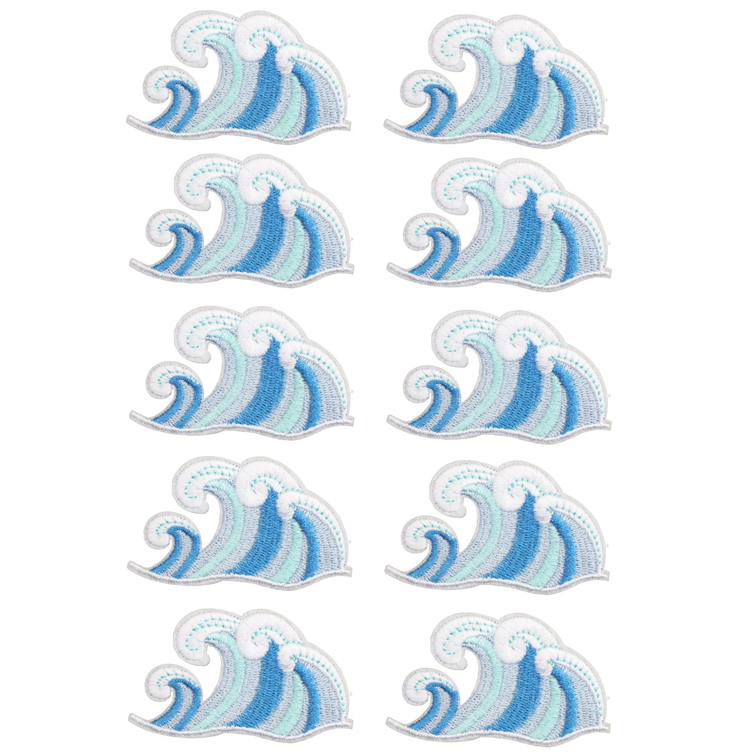 Wholesale Ocean Wave Embroidery Patch Big Ocean Wave Patch